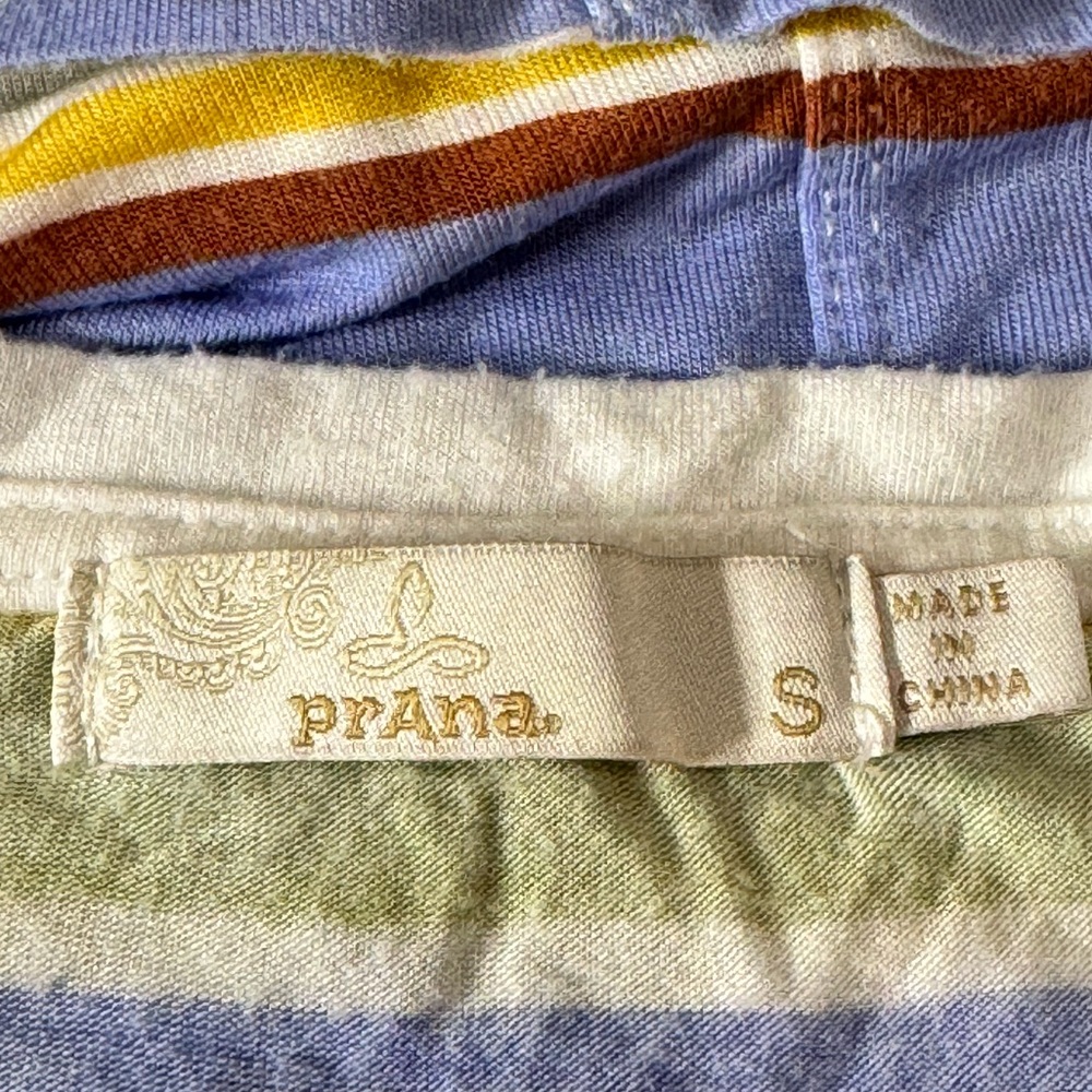 PrAna striped pocket tee, sz small - Picture 3 of 5